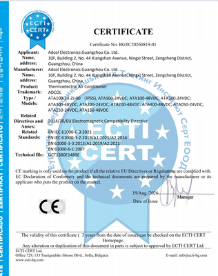 Condizionatore d'aria termoelettrico di dimensioni compatte e protezione IP55 per custodie elettroniche interne ed esterne